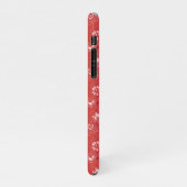 Roos patroon in rood iPhone hoesje (Linkerkant)