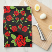 Roos Patroon Keukengeschenken Theedoek (Quarter Fold)