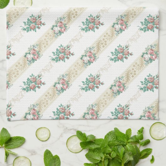  Roos Patroon - Keukenhanddoeken (Gevouwen)