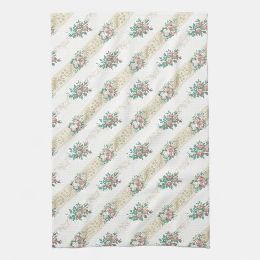  Roos Patroon - Keukenhanddoeken (Verticaal)