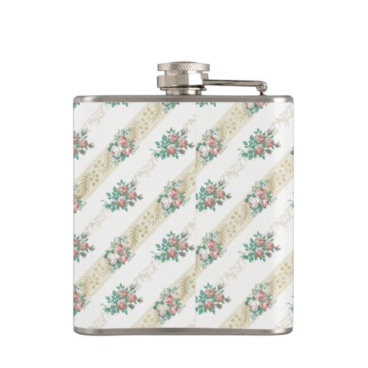  Roos patroon - kolf Heupfles (Achterkant)