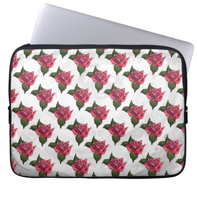 Roos Patroon Laptop Sleeve (Voorkant)