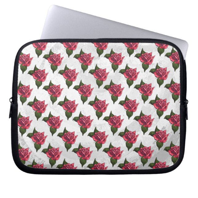 Roos Patroon Laptop Sleeve (Voorkant)