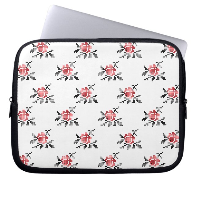 ROOS patroon Laptop Sleeve (Voorkant)