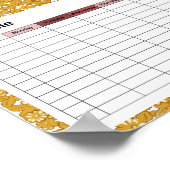 Roos patroon Op roosterposters "din A5" Poster (Hoek)