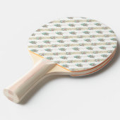 Roos Patroon - Ping Pong Paddle Tafeltennisbatje (Voorkant Gekanteld)