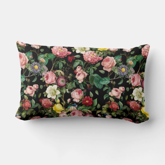 Roos Patroon Roze en Rood Kussen (Achterkant)