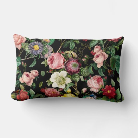 Roos Patroon Roze en Rood Kussen (Voorkant)