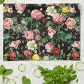Roos Patroon Roze en Rood Theedoek (Gevouwen)