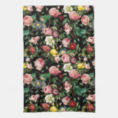 Roos Patroon Roze en Rood Theedoek (Verticaal)