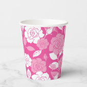 ROOS PATROON (ROZE) PAPIEREN BEKERS (Achterkant)