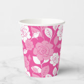 ROOS PATROON (ROZE) PAPIEREN BEKERS (Links)