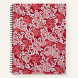 Roos Patroon Roze & Rode Spiraal Notebook Notitieboek