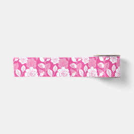 ROOS PATROON (ROZE) SATIJNEN LINT