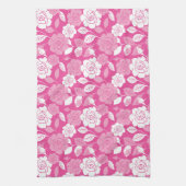 ROOS PATROON (ROZE) THEEDOEK (Verticaal)