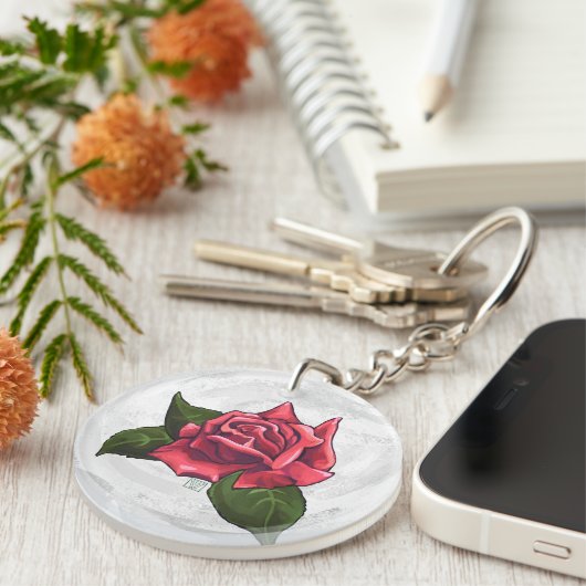 Roos Patroon Sleutelhanger (Voorkant Rechts)