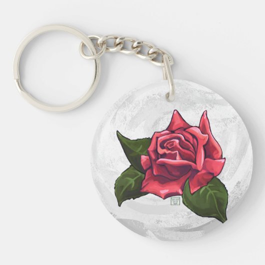 Roos Patroon Sleutelhanger (Voorkant)