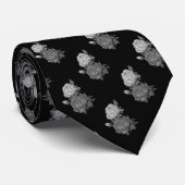 Roos Patroon Stropdas (Opgerold)