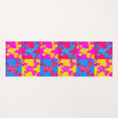 Roos Patroon Tegel Herhalen Yogamat (Voorkant (horizontaal))