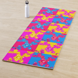 Roos Patroon Tegel Herhalen Yogamat