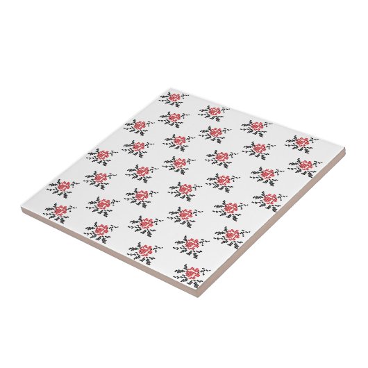 ROOS patroon Tegeltje (Zijkant)