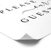  Roos Peach Floral Guest Book Sign Poster (Hoek)