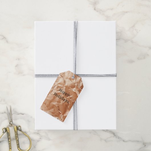 Roos Peach Gold Glam Cadeaulabel (Met Touw)