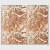 Roos Peach Gold Glam Cadeaupapier (Vlak)