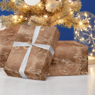 Roos Peach Gold Glam Cadeaupapier