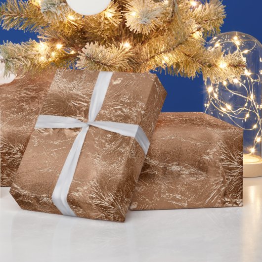 Roos Peach Gold Glam Cadeaupapier (Feestdagen)