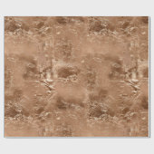 Roos Peach Gold Glam Cadeaupapier (Vlak)