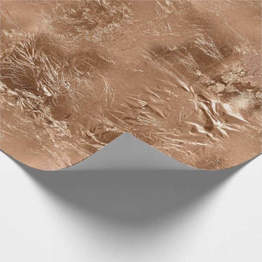 Roos Peach Gold Glam Cadeaupapier (Hoek)