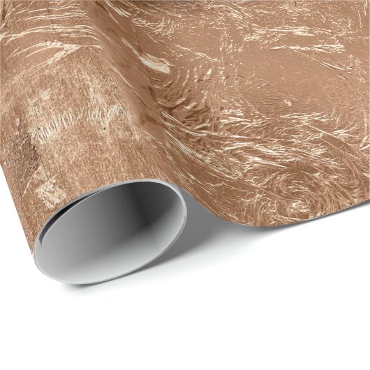 Roos Peach Gold Glam Cadeaupapier (Rol Hoek)