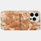 Roos Peach Gold Glam Case-Mate iPhone Case (Achterkant (horizontaal))