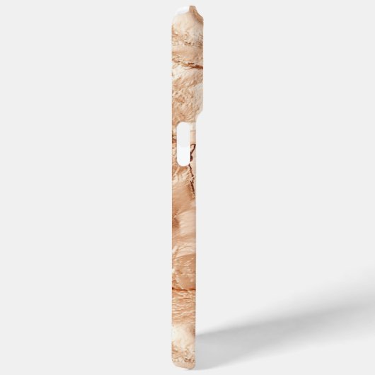 Roos Peach Gold Glam Case-Mate iPhone Case (Achterkant / Rechts)