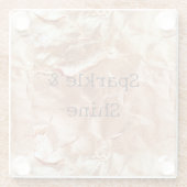 Roos Peach Gold Glam Glazen Onderzetter (Achterkant)