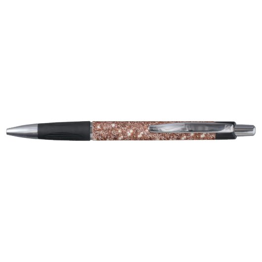 Roos Peach Gold Glam Glitter Pen (Achterkant)