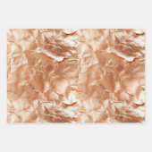 Roos Peach Gold Glam Inpakpapier Vel (Voorkant 3)