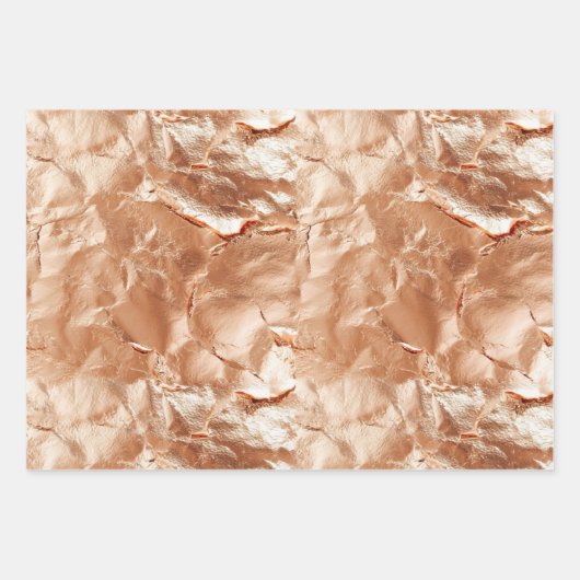 Roos Peach Gold Glam Inpakpapier Vel (Voorkant 3)