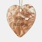 Roos Peach Gold Glam Keramisch Ornament (Links)