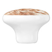 Roos Peach Gold Glam Keramische Knop (Zijkant)