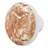 Roos Peach Gold Glam Keramische Knop (Rechts)