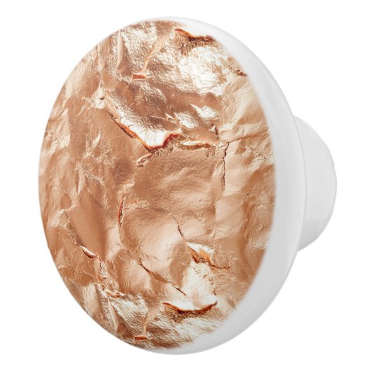 Roos Peach Gold Glam Keramische Knop (Rechts)