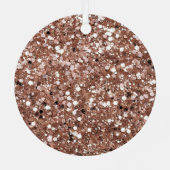 Roos Peach Gold Glam Metalen Ornament (Achterkant)