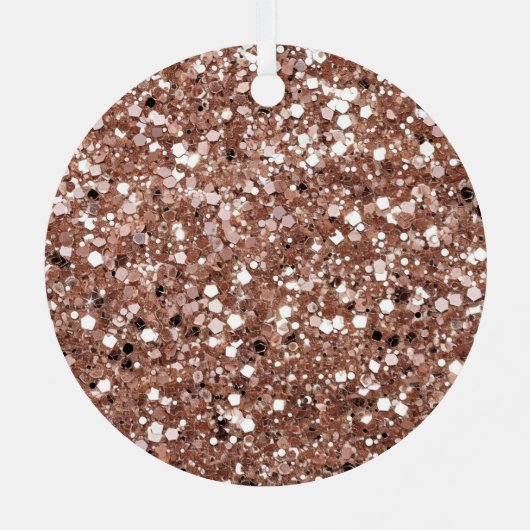 Roos Peach Gold Glam Metalen Ornament (Achterkant)