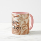 Roos Peach Gold Glam Mok (Voorkant rechts)