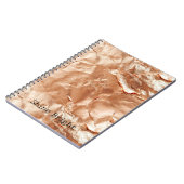 Roos Peach Gold Glam Notitieboek (Linkerzijde)