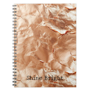 Roos Peach Gold Glam Notitieboek