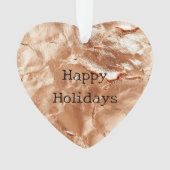 Roos Peach Gold Glam Ornament (voorkant)