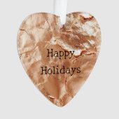 Roos Peach Gold Glam Ornament (voorkant)